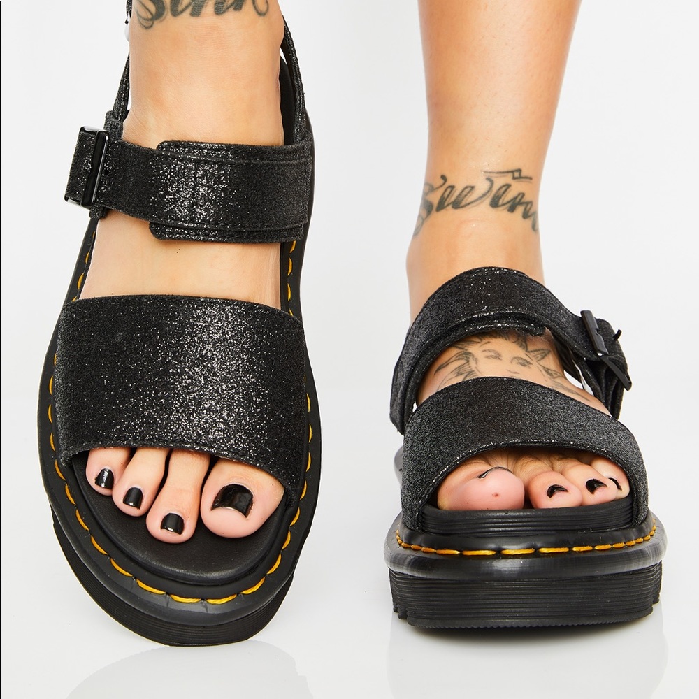 NIB Dr. Martens VOSS GLITTER SANDALS | Size 9